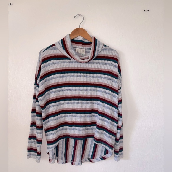 SATURDAY SUNDAY by Anthropologie Pippa Hacci Striped Turtleneck Size Medium - Picture 1 of 6